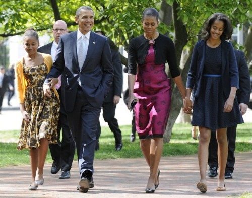 The Obamas On Easter Sunday: Sasha and Malia Remind Me How Far I’ve Fallen As A Mother